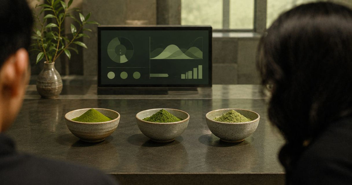 Ceremonial matcha cultivars: reading the composition of a blend