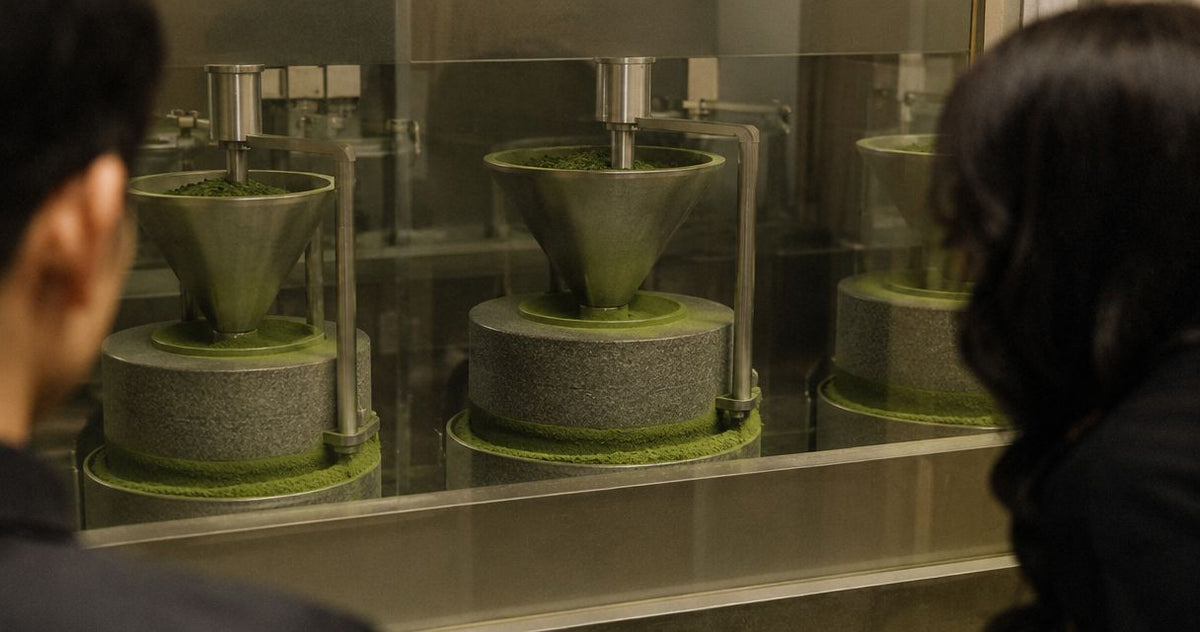 Stone-milled ceremonial matcha: texture and milling speed