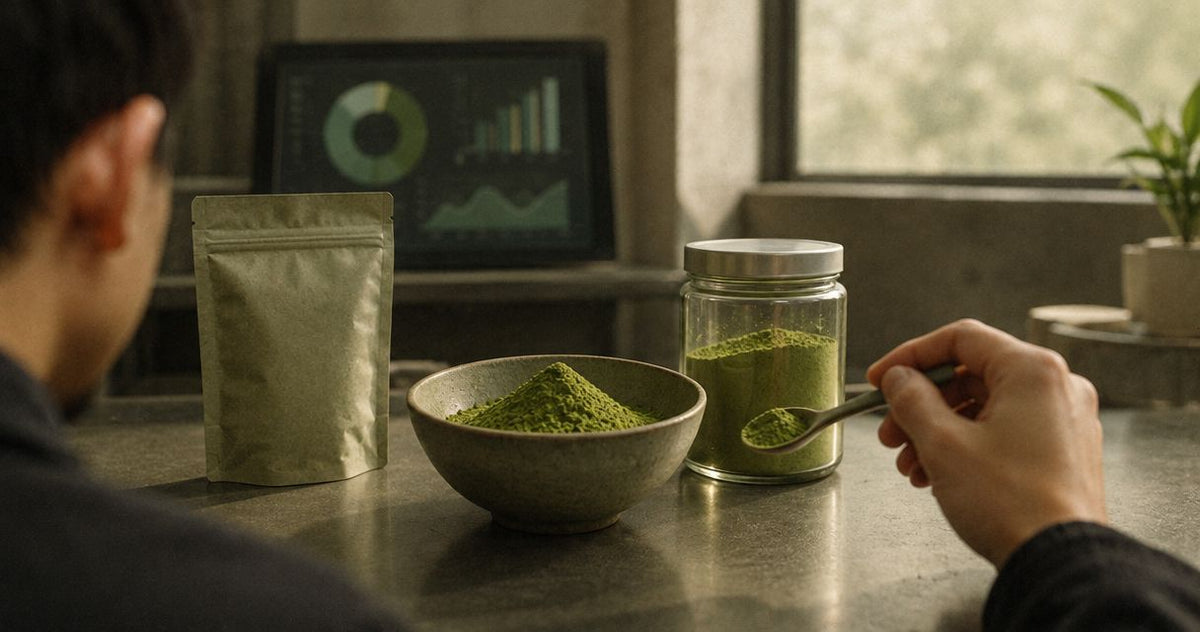 Matcha powder after delivery: heat exposure and first opening