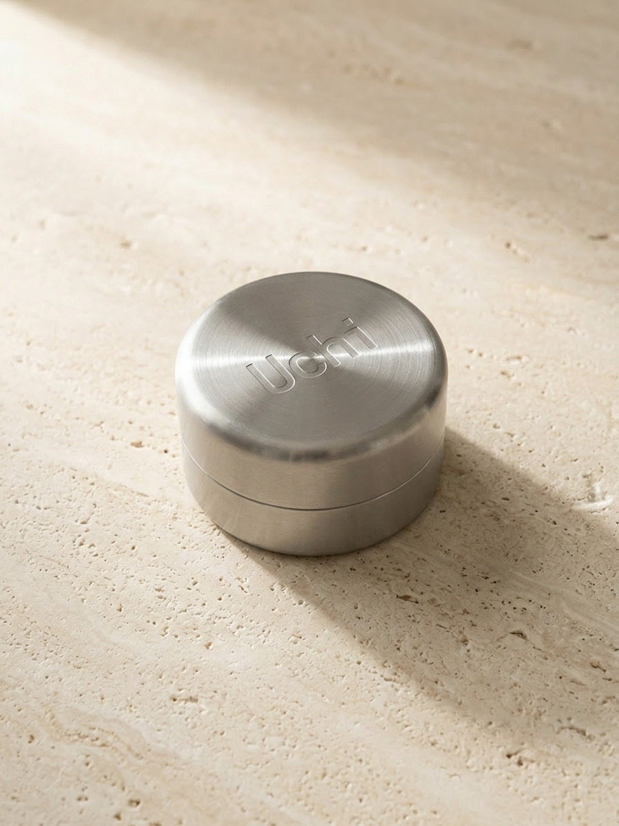 Uchi Base, stainless steel matcha canister or tin