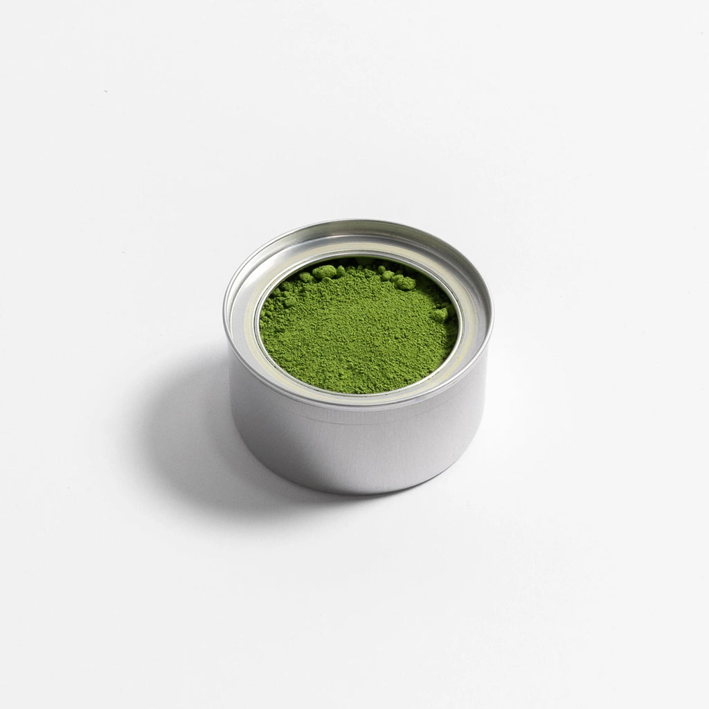 Matcha refill, bright green ceremonial grade matcha. Uchi Pod matcha