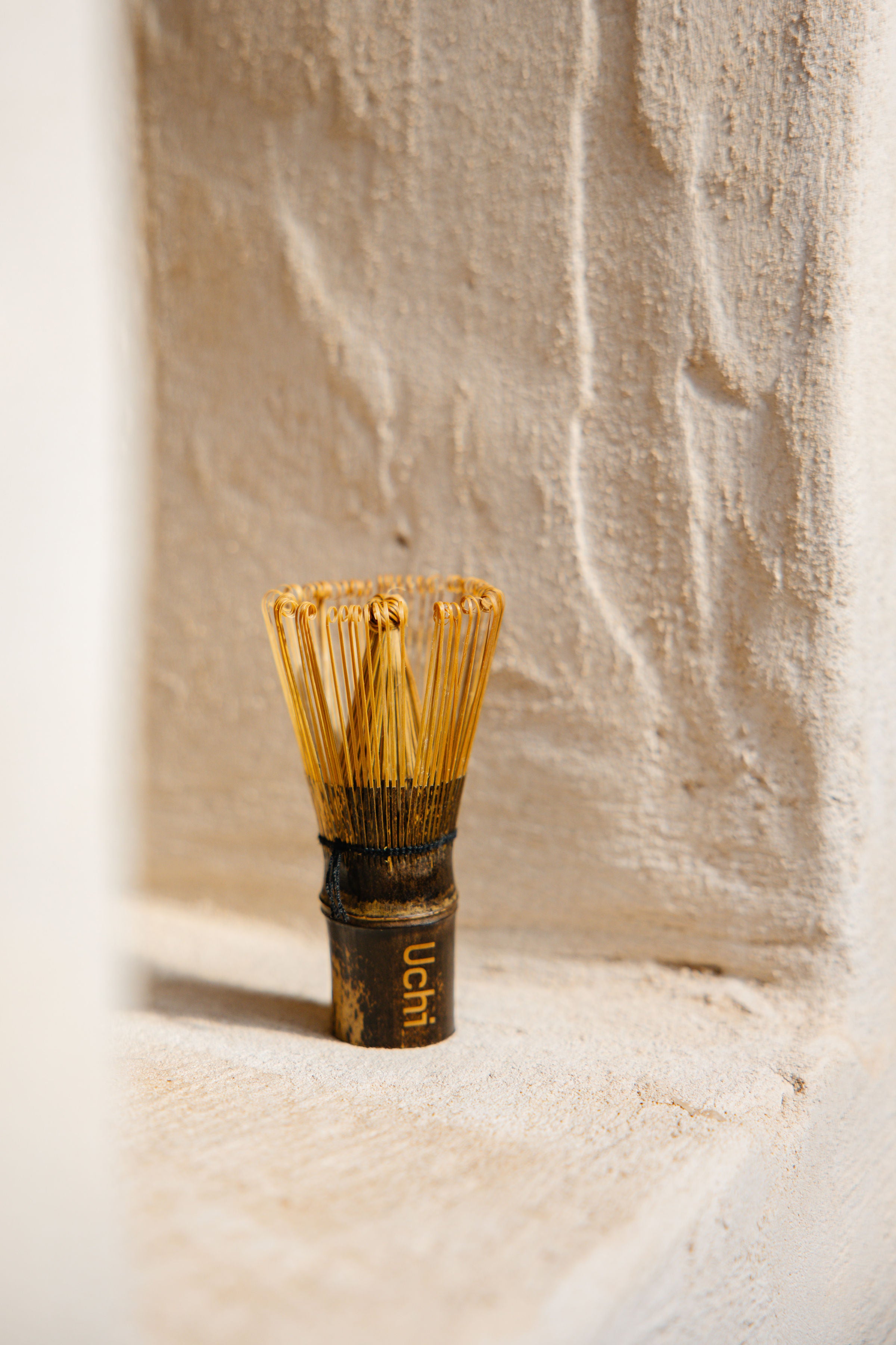 Traditional Japanese tea whisk,  handcrafted dark bamboo chasen