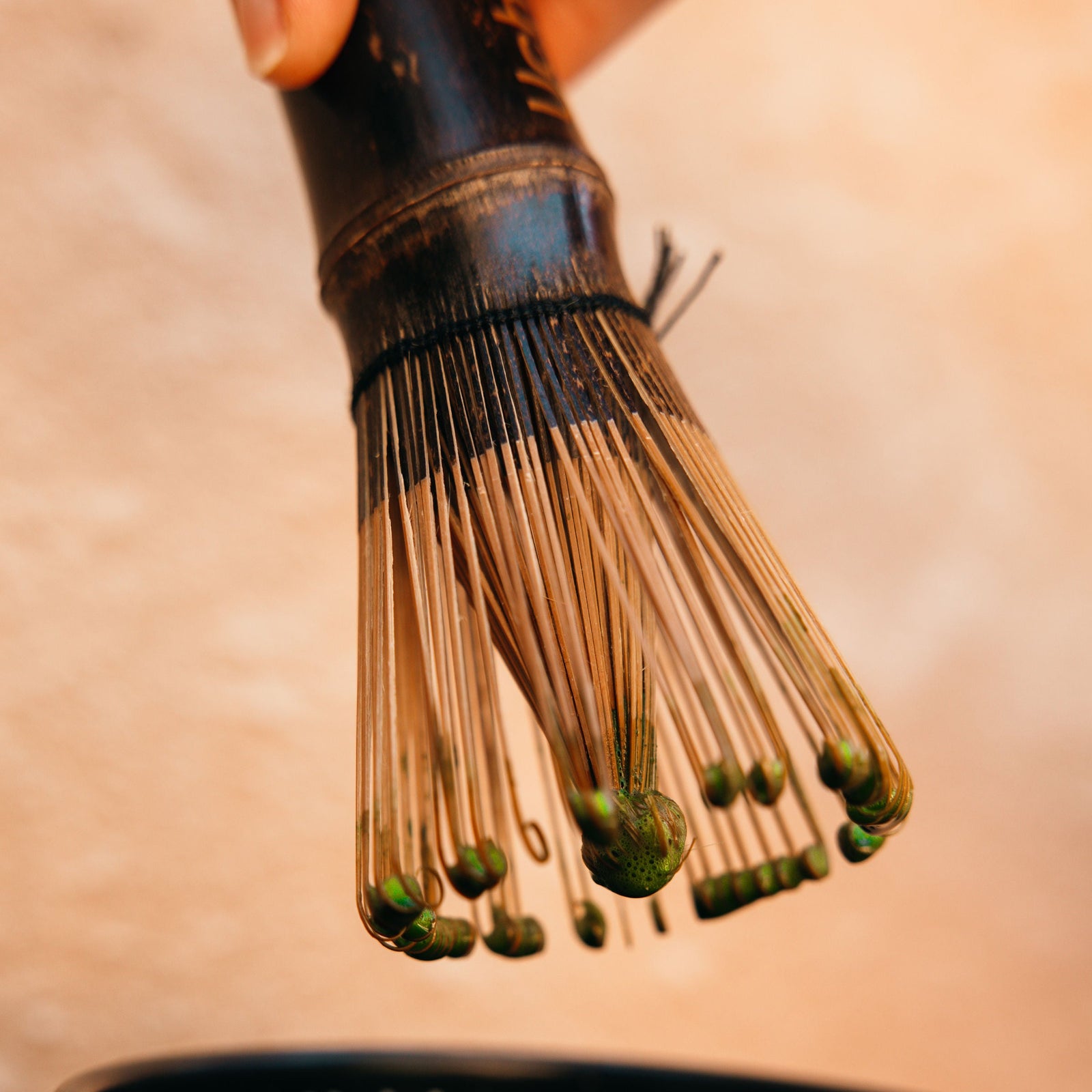 Uchi Whisk whisking matcha in the Bowl, matcha recipe